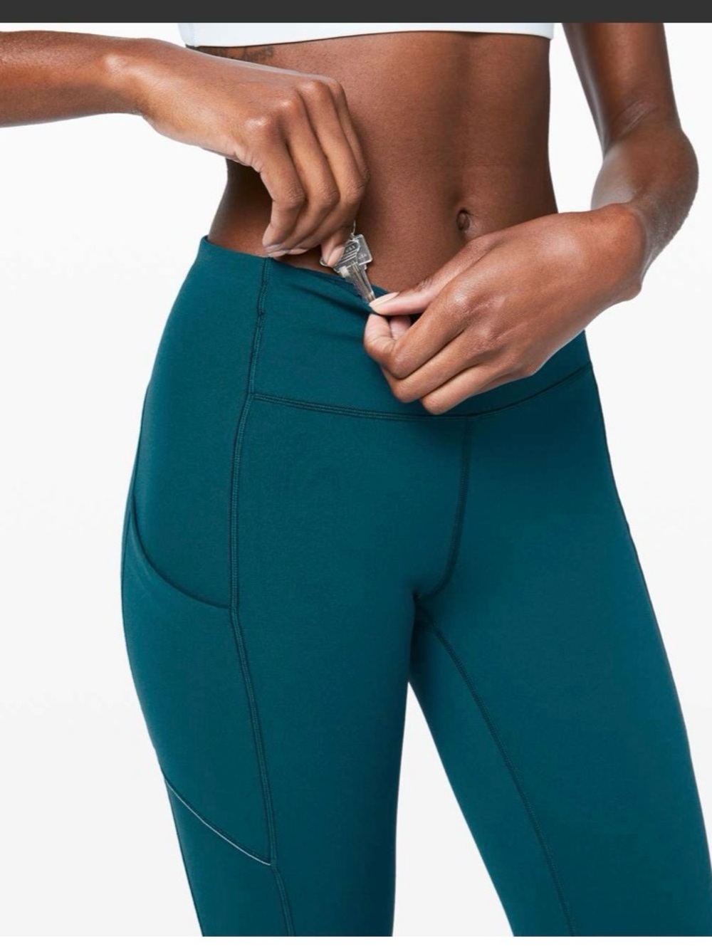 lululemon athletica Deep Teal High-Rise Leggings with Side Pocket
